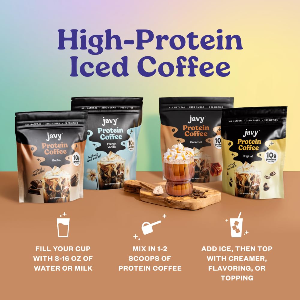 Javy Caramel Protein Coffee - Premium Whey Protein Instant Iced Coff – Javy Wholesale