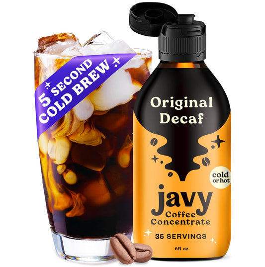 Javy Coffee Decaf Concentrate - Cold Brew Coffee, Perfect for Instant Iced Coffee, Cold Brewed Coffee and Hot Coffee, 35 Servings