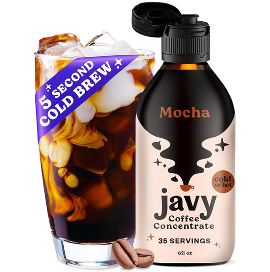 Javy Coffee Mocha Concentrate - Cold Brew Coffee, Perfect for Instant Iced Coffee, Cold Brewed Coffee and Hot Coffee, 35 Servings